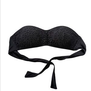 Calzedonia Cobey Strapless Black Lace Bikini Top